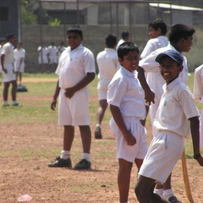 Projects Abroad volunteers gain sports coaching work experience in Sri Lanka running physical education lessons. A group of children prepare for their physical education lesson through our volunteer sports coaching project in schools in Sri Lanka.
